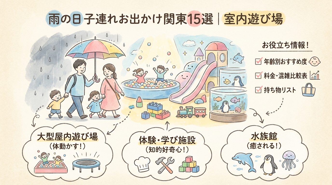 雨の日子連れお出かけ関東15選｜室内遊び場