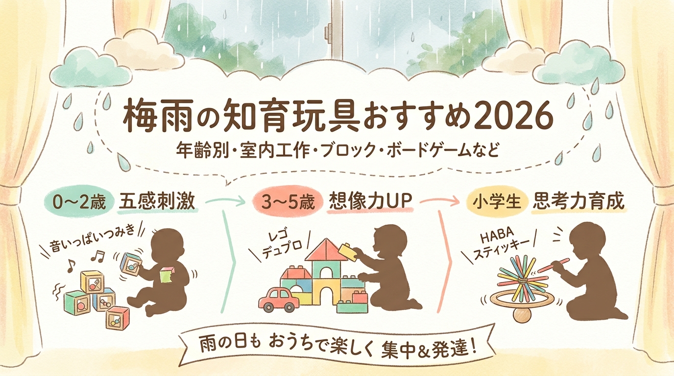 梅雨の知育玩具おすすめ2026 年齢別・室内工作・ブロック・ボードゲームなど